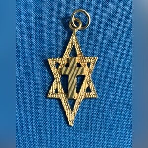 Interfaith Pendant: Star of David & Cross. Gold-Filled. Estate/Vintage